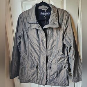 Forecaster Boston Women's Quilted Jacket M Fleece Lined Warm 2 Tone Satin Coat